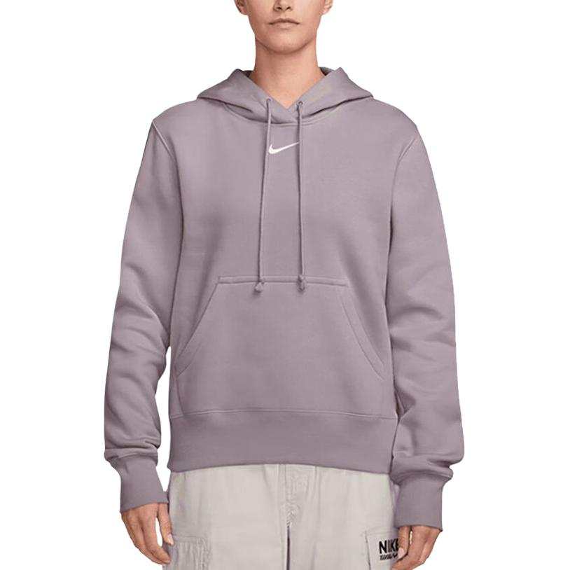 Nike Nike Sweatshirts Women's Light Gray Purple Hooded Moderate Regular
