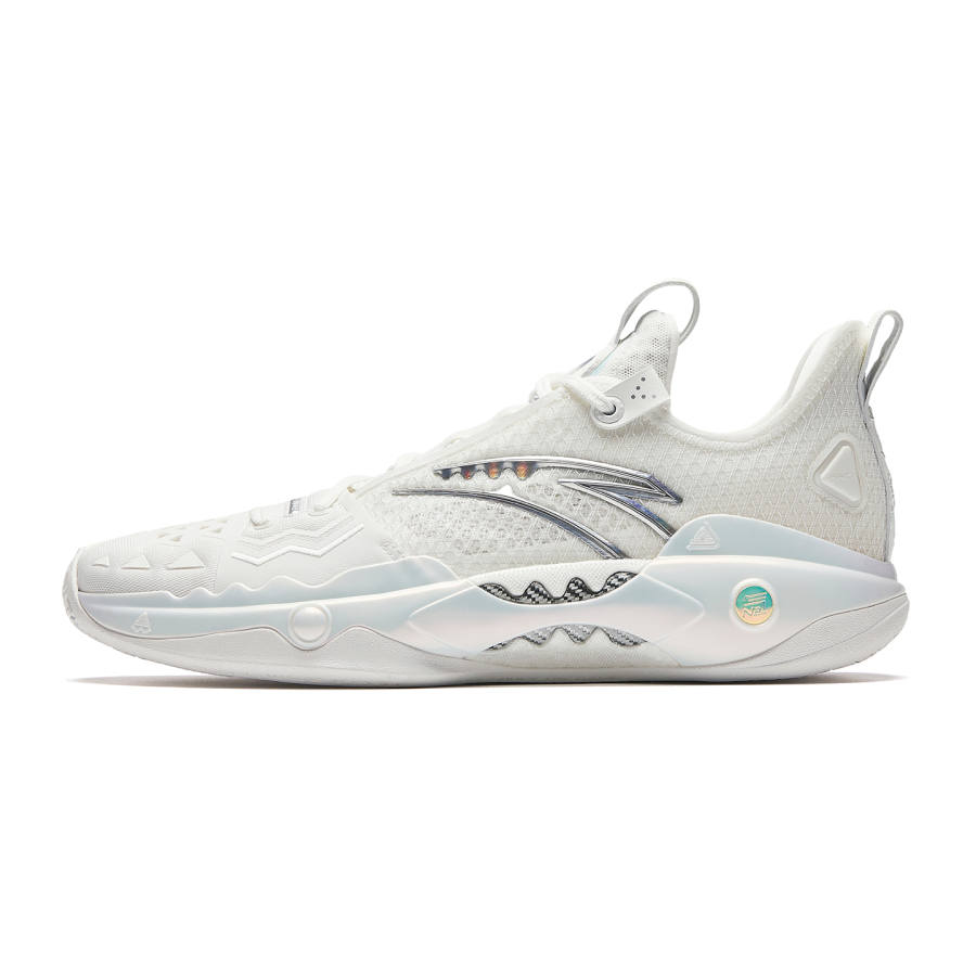 Anta Shock Wave 5 Pro Low top Basketball Shoes Men's White