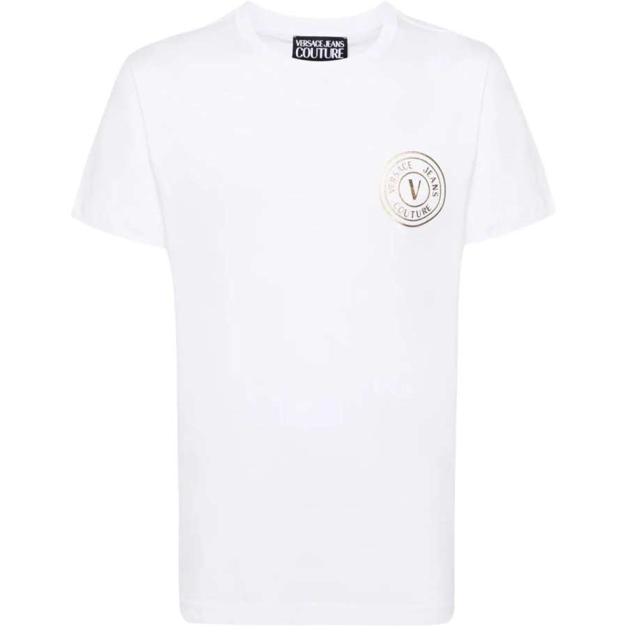 Versace Jeans Couture logo-flocked cotton T-shirt