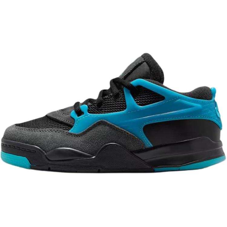 Jordan Jordan Air Jordan 4 Low top Children's Basketball Shoes Black Blue Kids'