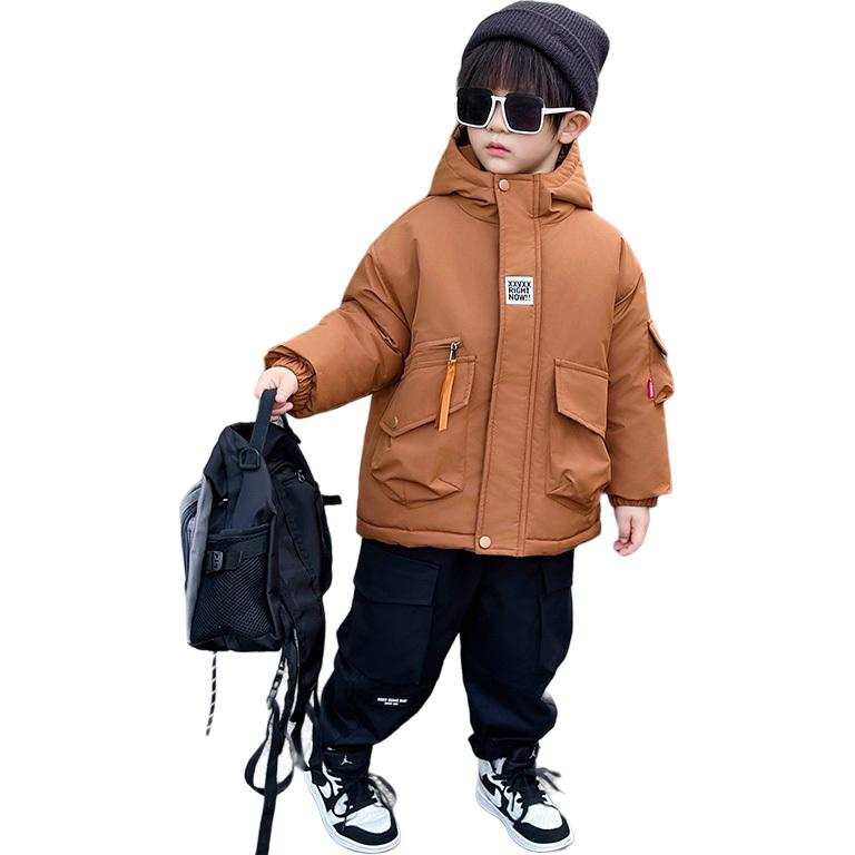Lanza Casual Padded Jacket Winter Thickened And Fleece Lined Cool And Stylish Solid Color Cotton Jacket