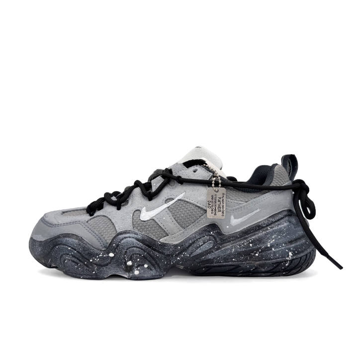 Nike Nike Tech Hera Pu Abrasion Resistant Abrasion Resistant Low top Casual Shoes Unisex Gray