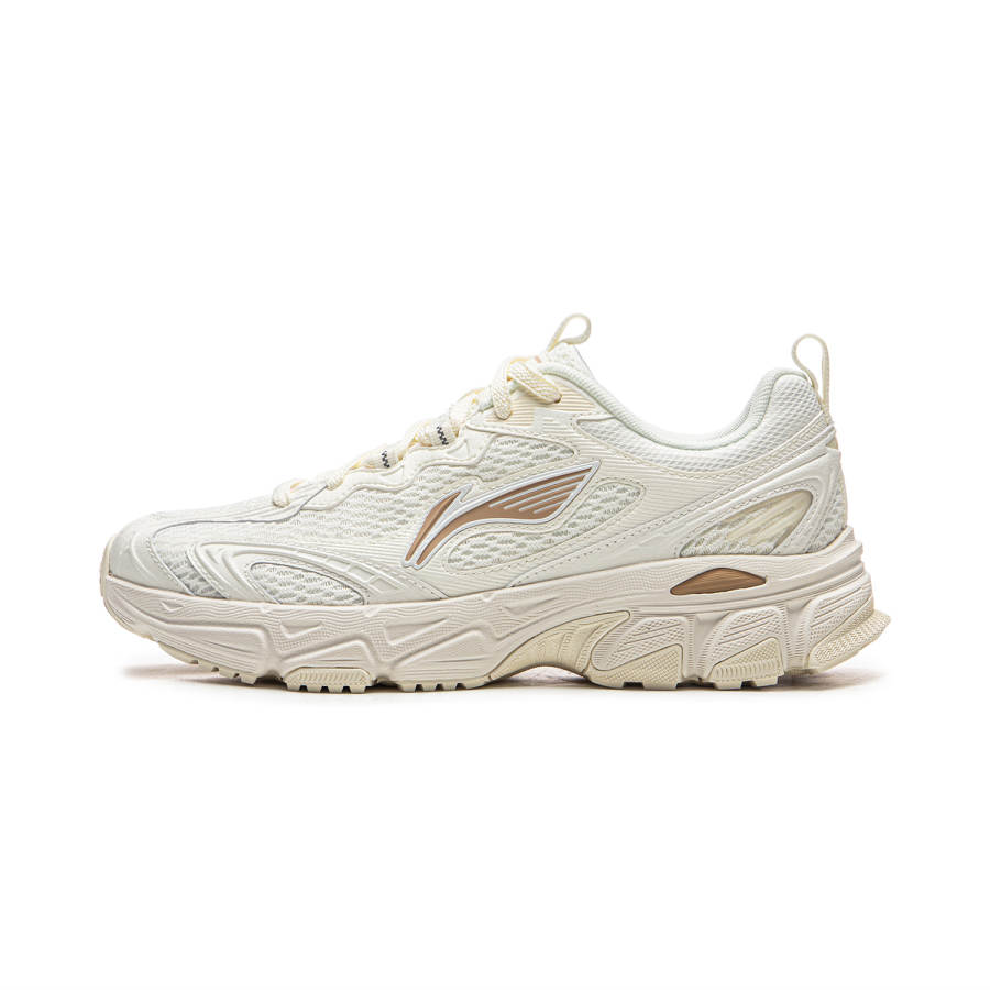 Li-Ning Li Ning Carefree V3 Height Increasing Breathable Rebound Low top Running Shoes Women's Ivory