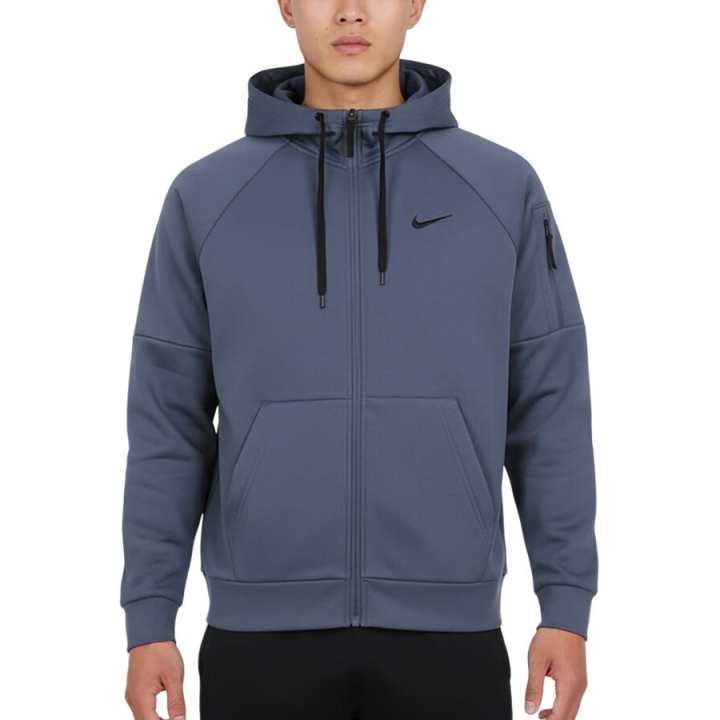 Nike Nike Sweatshirts Men's Gray Blue Hooded Non Detachable Moderate
