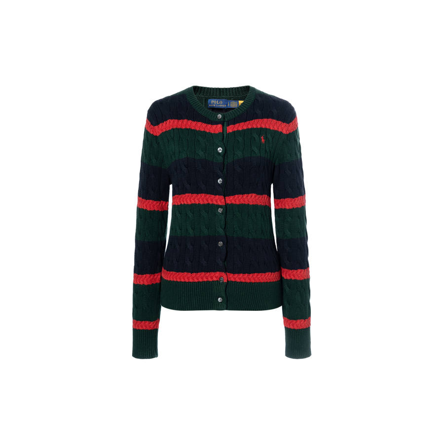 Polo Ralph Lauren striped cable-knit cardigan