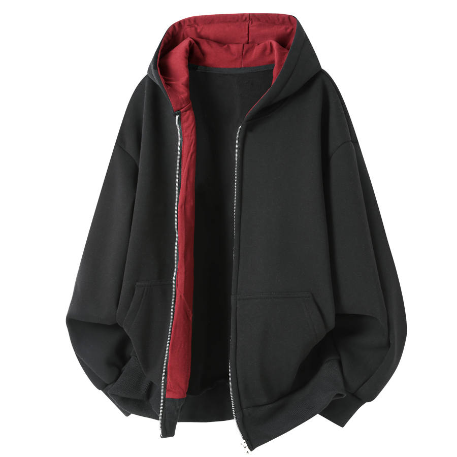 X1617 Sweatshirts Unisex Hooded Moderate Cardigan