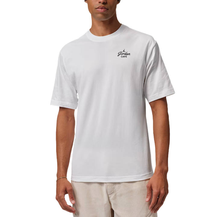 Jordan Jordan T Shirts Men's White/Black Crew Neck Moderate Straight Fit