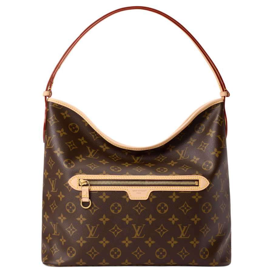 LOUIS VUITTON Line Up Monogram Coated Canvas Shoulder Bag Women's Brown