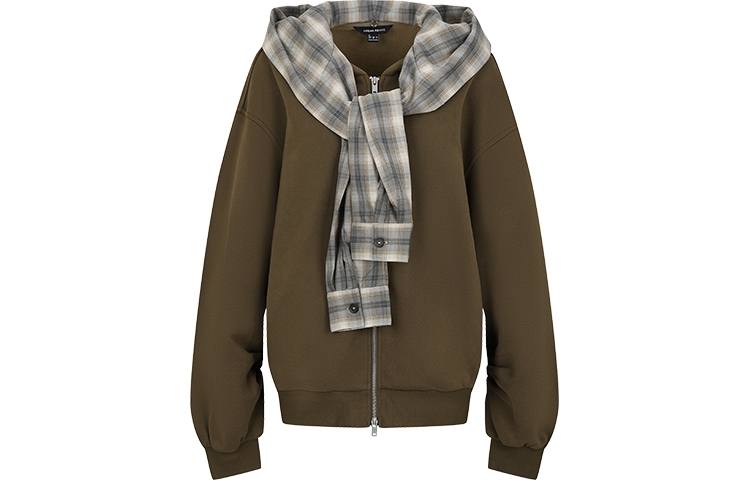 URBAN REVIVO Jackets Women's Coffee Hooded Moderate Other