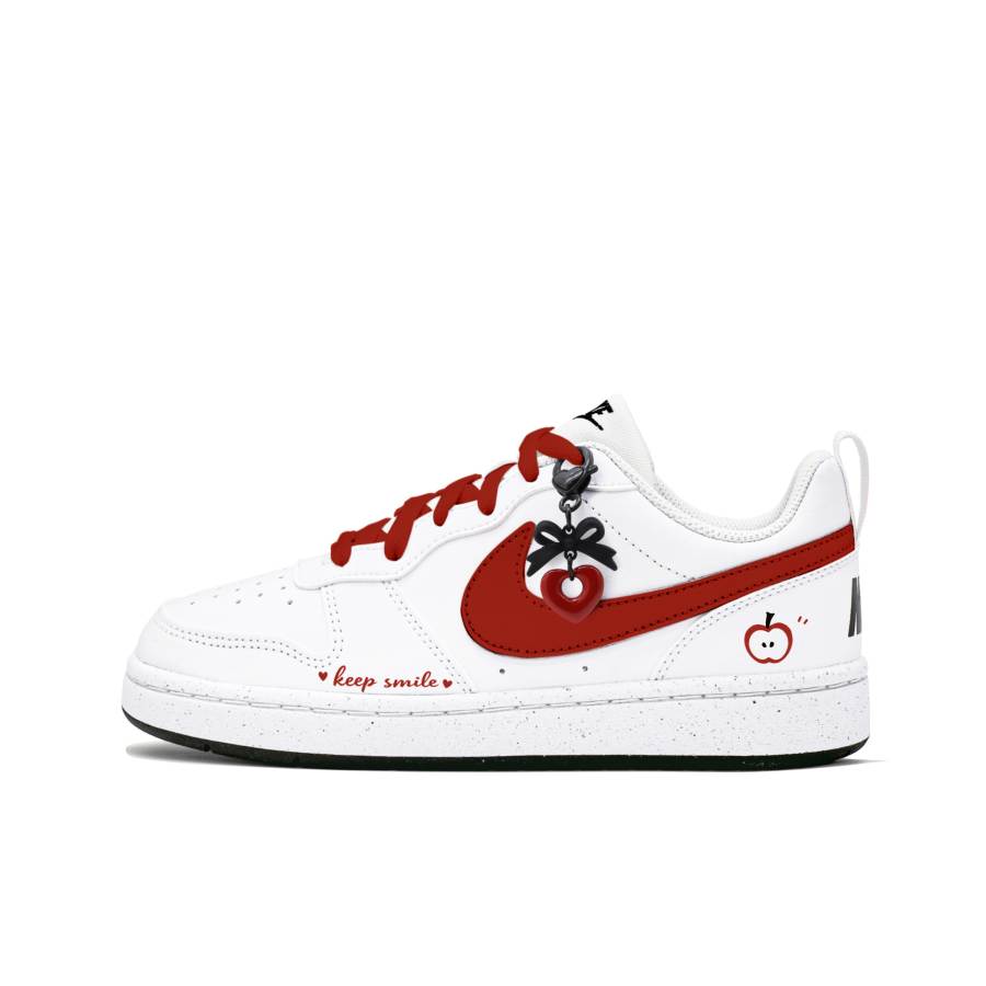 Nike Nike Court Borough Abrasion Resistant Abrasion Resistant Low top Skateboard Shoes Red White