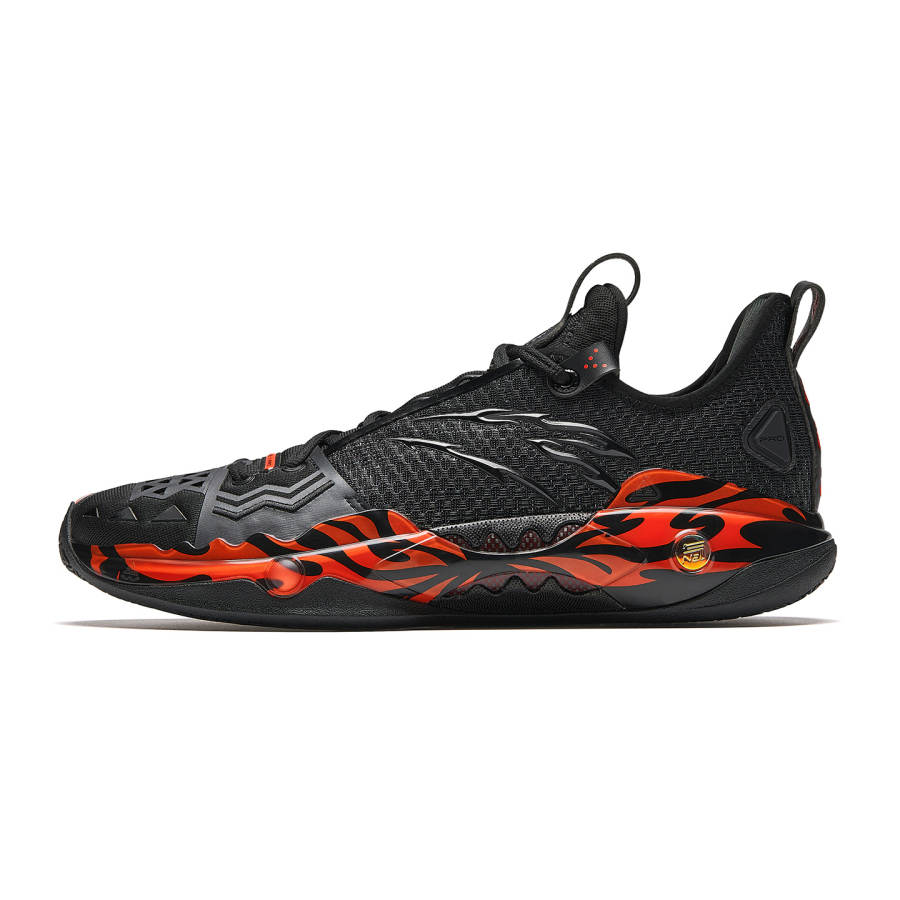 Anta Shock Wave 5 Pro Low top Basketball Shoes Men's Black Red