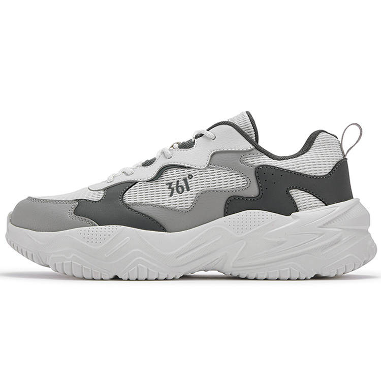361° Cushioning Abrasion Resistant Breathable Low top Casual Shoes Men's Antarctic Gray