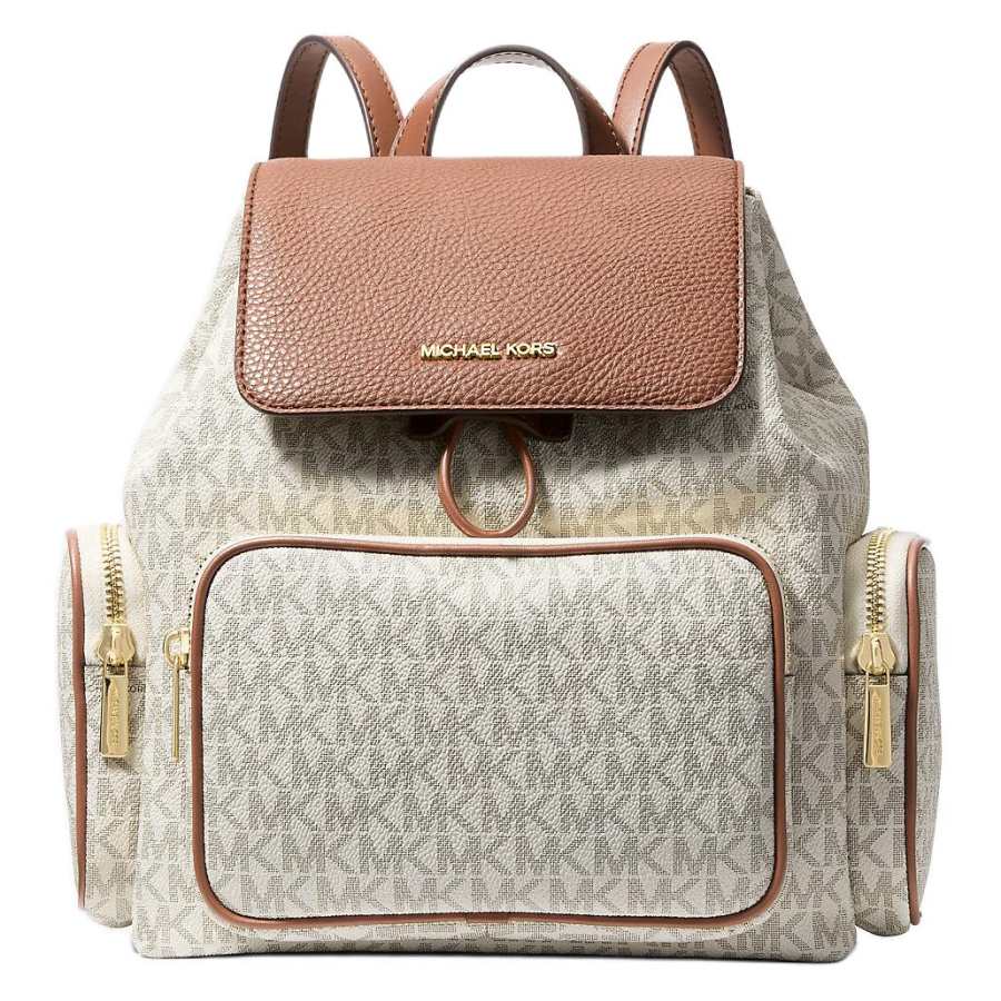 MICHAEL KORS MICHAEL KORS Coated Canvas Backpack Small Women's White