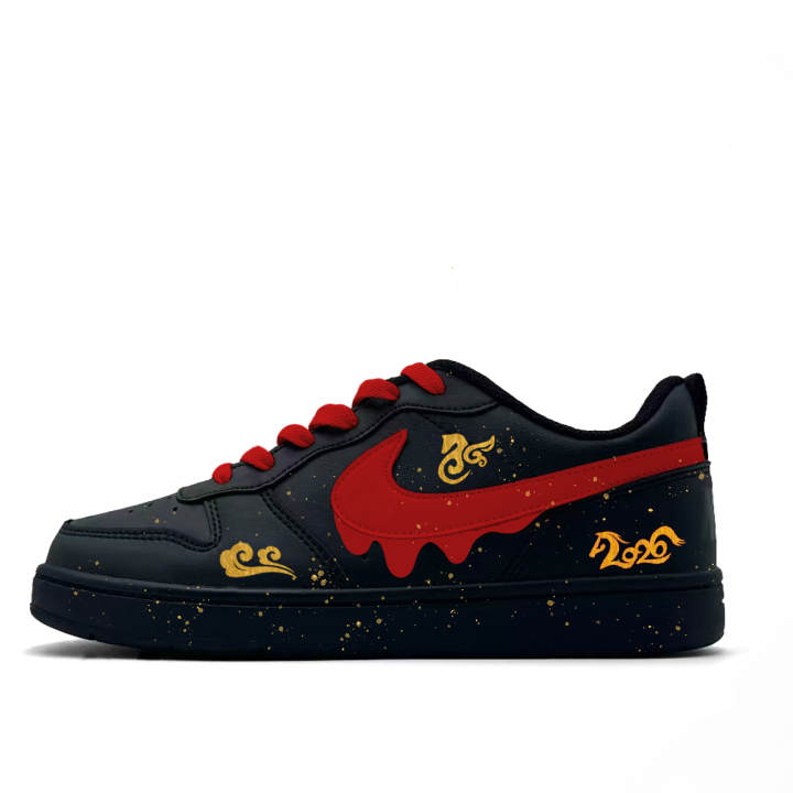 Nike Nike Court Borough Golden Horse Soaring Clouds Leather Abrasion Resistant Slip Resistant