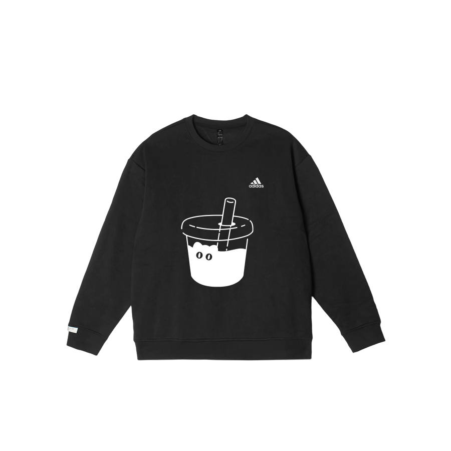 Adidas Adidas LABEL Sweatshirts Unisex Black Crew Neck Moderate Regular