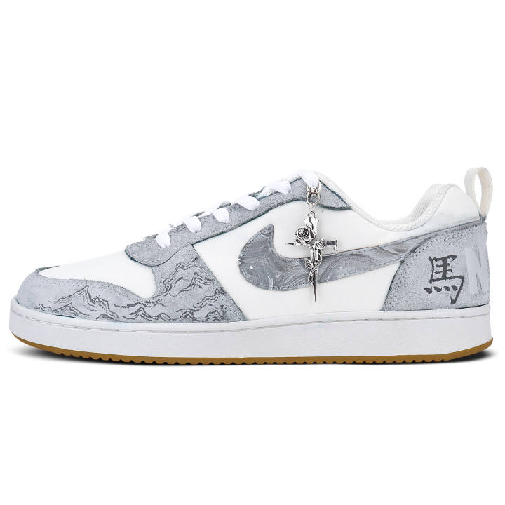 Nike Nike Court Borough Cushioning, Wear Resistant Low top Skateboard Shoes Men's Gray