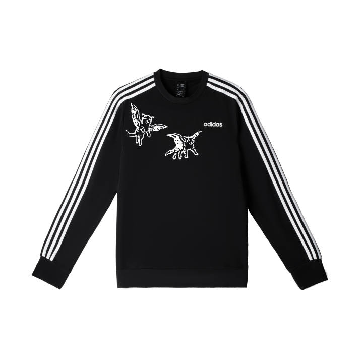 Adidas Adidas Sweatshirts Men's Black Crew Neck Moderate Regular