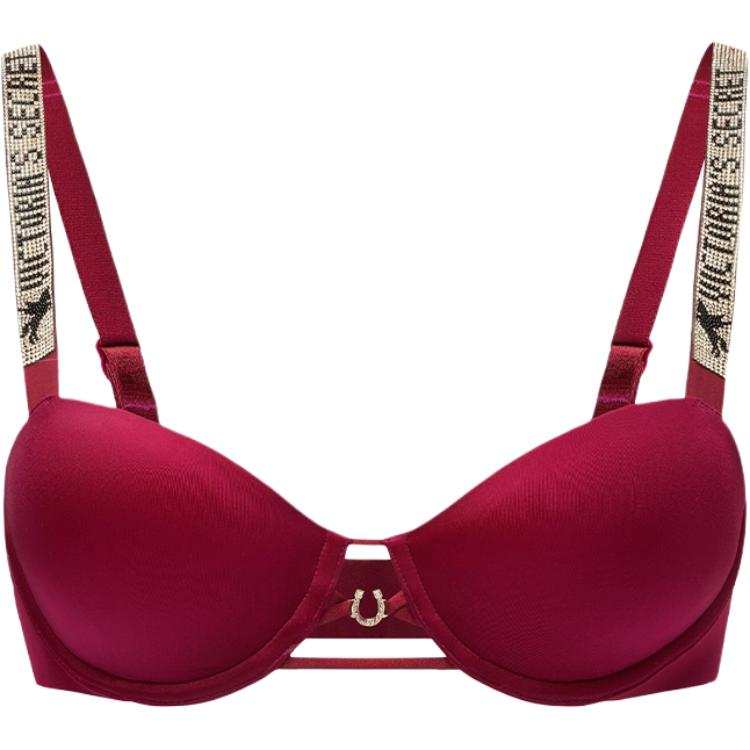Victoria's Secret VERY SEXY Bra Women's Pegasus Rhinestone Burgundy