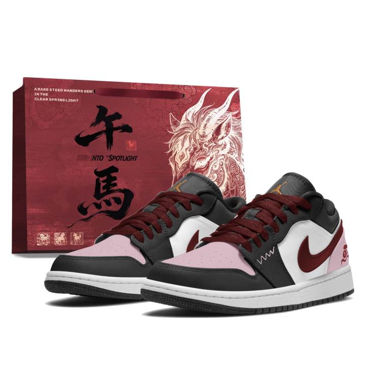 Jordan Jordan Air Jordan 1 Fiery Pegasus Leather Slip Resistant Abrasion Resistant Slip Resistant Abrasion Resistant Low top
