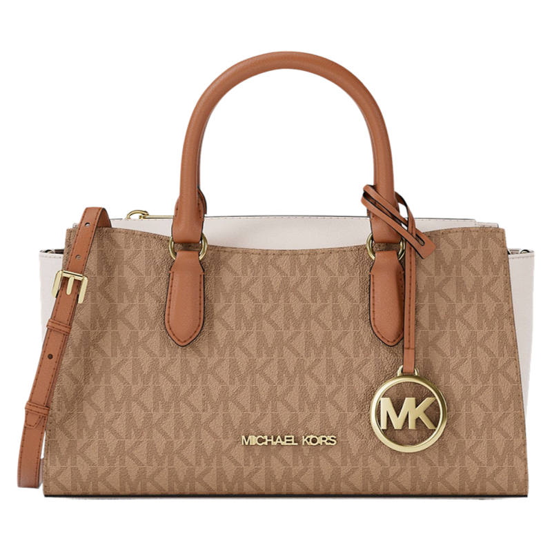 MICHAEL KORS Artificial Leather Handbag Small Women's Camel & Cream & White