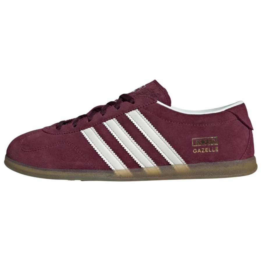Adidas Originals Gazelle Abrasion Resistant Low top Skateboard Shoes Unisex Burgundy White