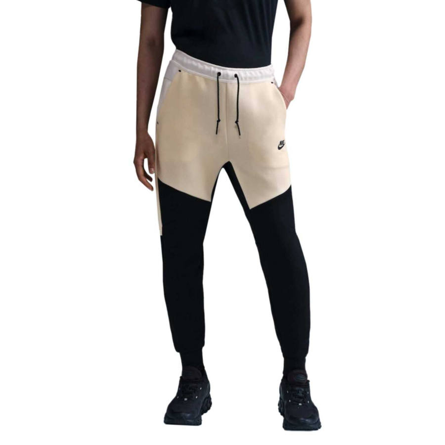 Nike Nike Knitted Sweatpants Men's Cotton Fabric/Black/Sail White/Black Moderate Cuffed Pants