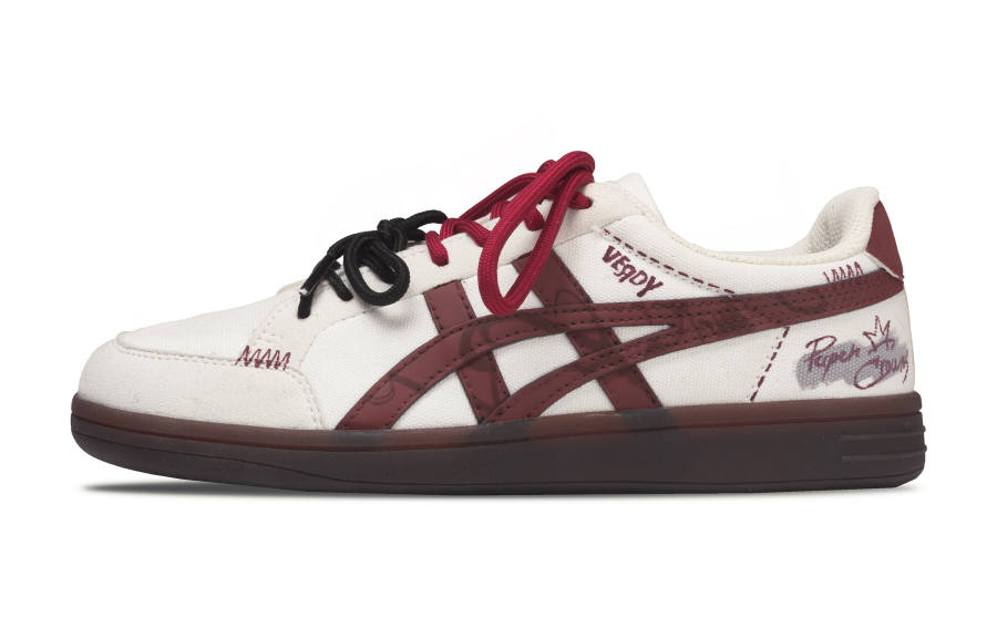 Onitsuka Tiger Advanti Red Velvet Textile, Synthetic Leather Low top Skateboard Shoes Unisex Burgundy