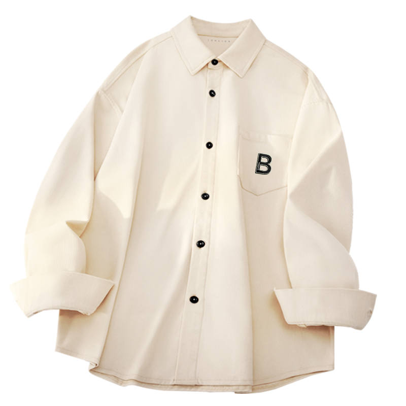Tonlion Shirts Unisex Lapel Moderate Shirt