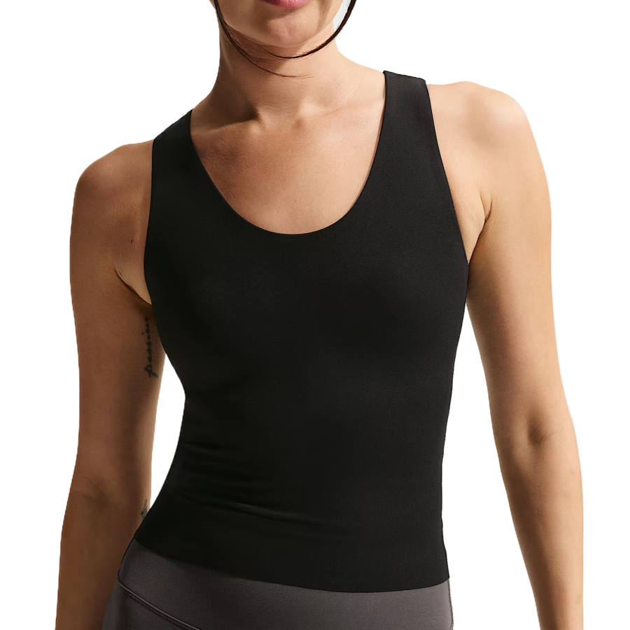 Nike Nike Zenvy Tank Tops Women's Black/Cool Gray U Neck Moderate Other