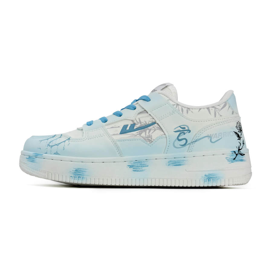 Warrior Wear resistant And Lightweight Low top Skateboard Shoes Men's Blue White