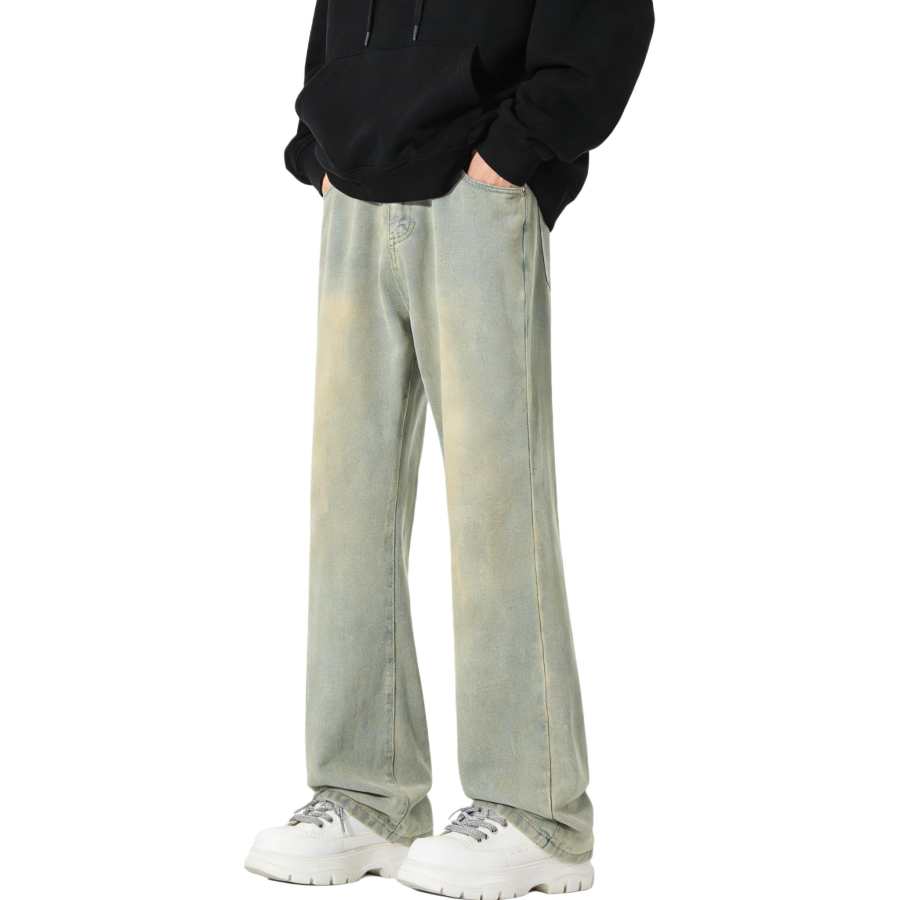 MUSCLETECH Jeans Unisex Thickened And Fleece Lined Straight Fit Pants