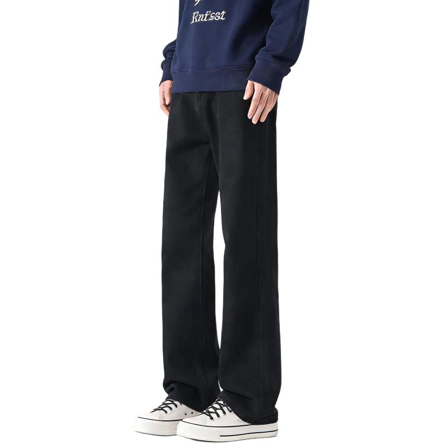 MUSCLETECH Jeans Unisex Thickened And Fleece Lined Straight Fit Pants