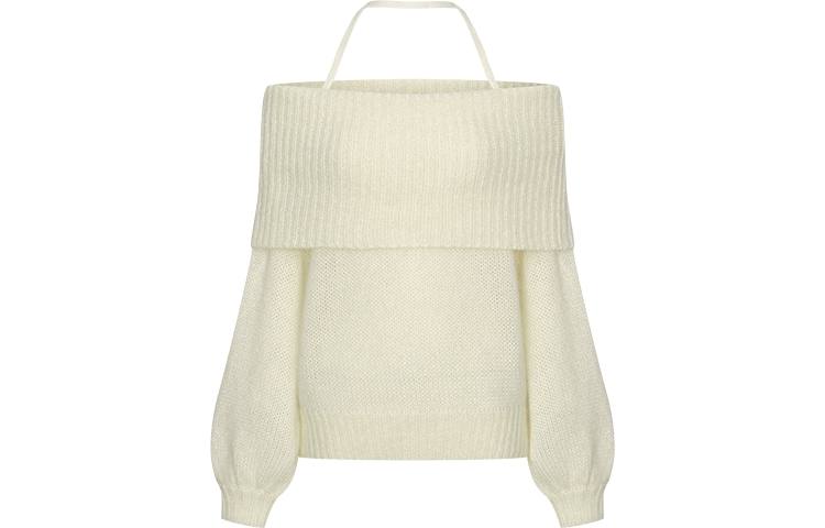 URBAN REVIVO Sweaters Women's White Boat Neck Moderate Other