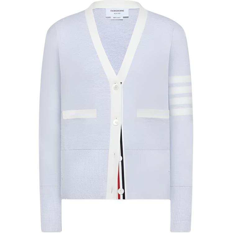 THOM BROWNE Thom Browne striped front-pocket cardigan
