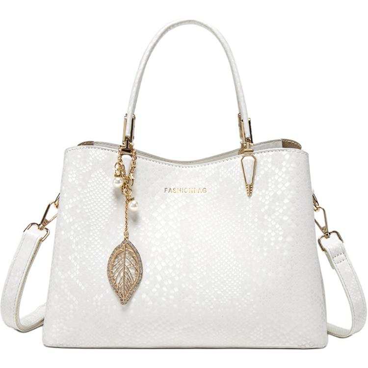 PAYOT Synthetic Leather Handbag Women's White/Burgundy