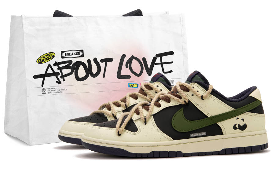 Nike Nike Dunk Panda Sequel Low top Skateboard Shoes Men's Black Beige Yellow Green