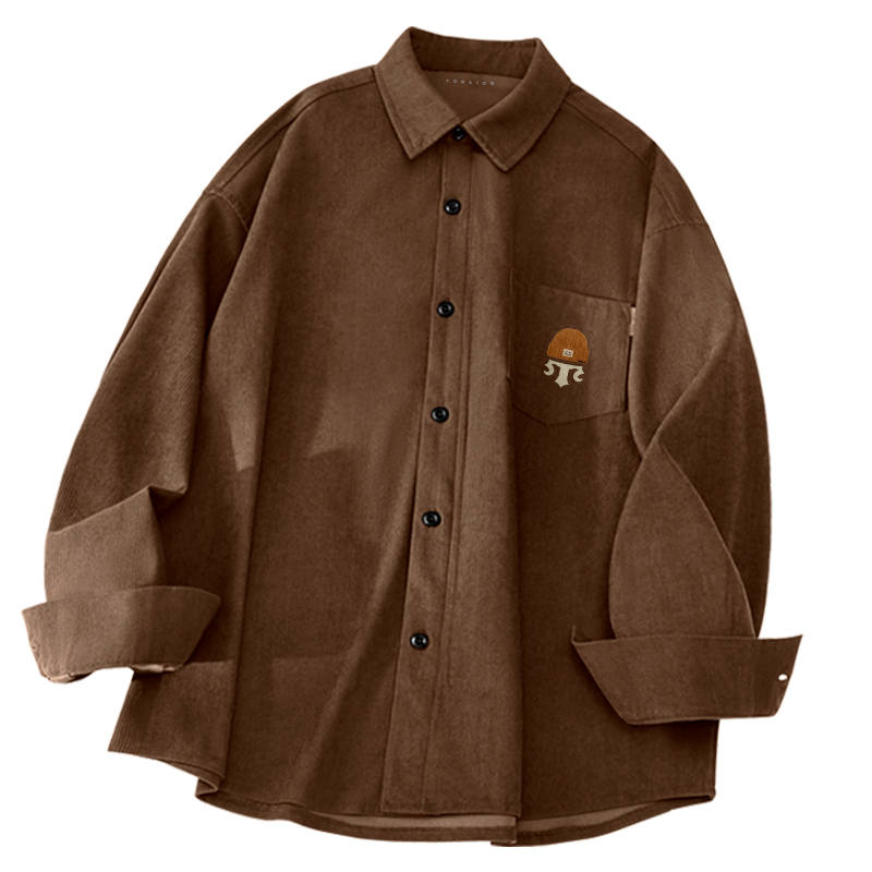 Tonlion Shirts Unisex Lapel Moderate Shirt