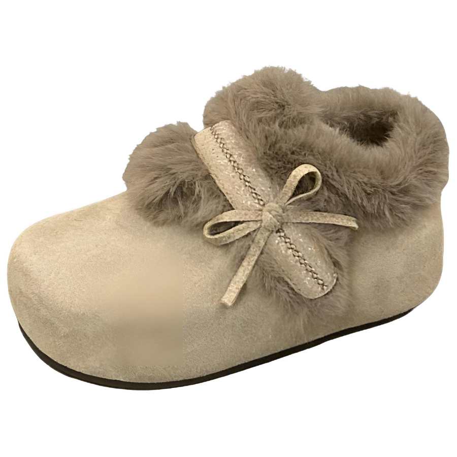 JBBCN Korean Style Gentle Wind Fall Winter Fleece Lined Plush Shoes, Perfect For Staying At Home Or Going Out Other