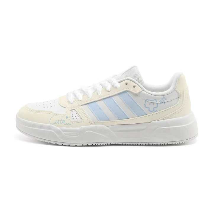 Adidas Adidas LITE BALLER Low top Skateboard Shoes Unisex Milk White Light Blue