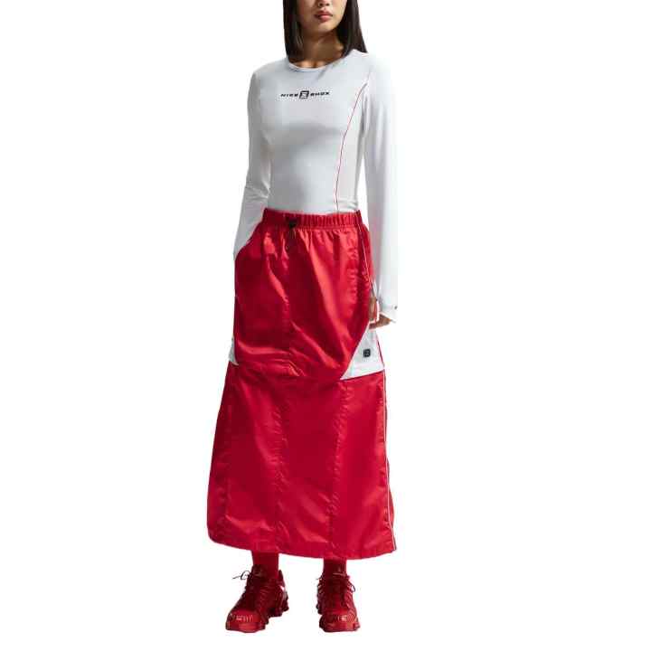 Nike Nike Sportswear Casual Long Skirts Women's University Red/White/Gray Mist Moderate Long
