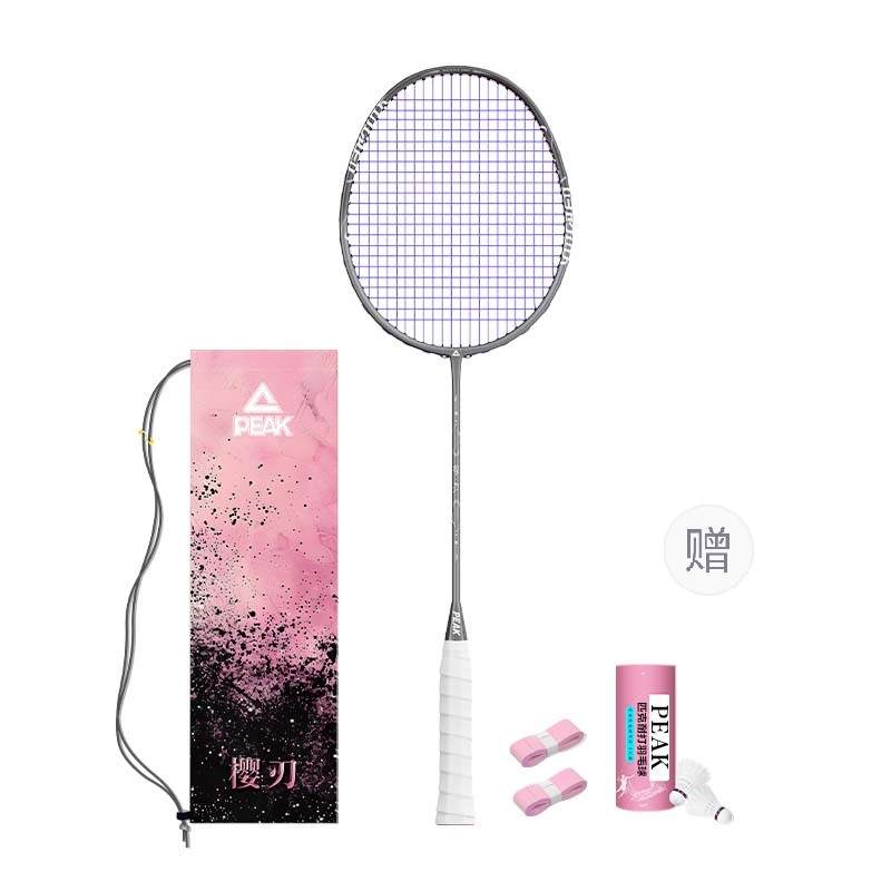 PEAK PEAK Cherry Blade Collection Carbon Composite Badminton Rackets Offensive Type Heavy Head, Stiff Shaft Advanced Level