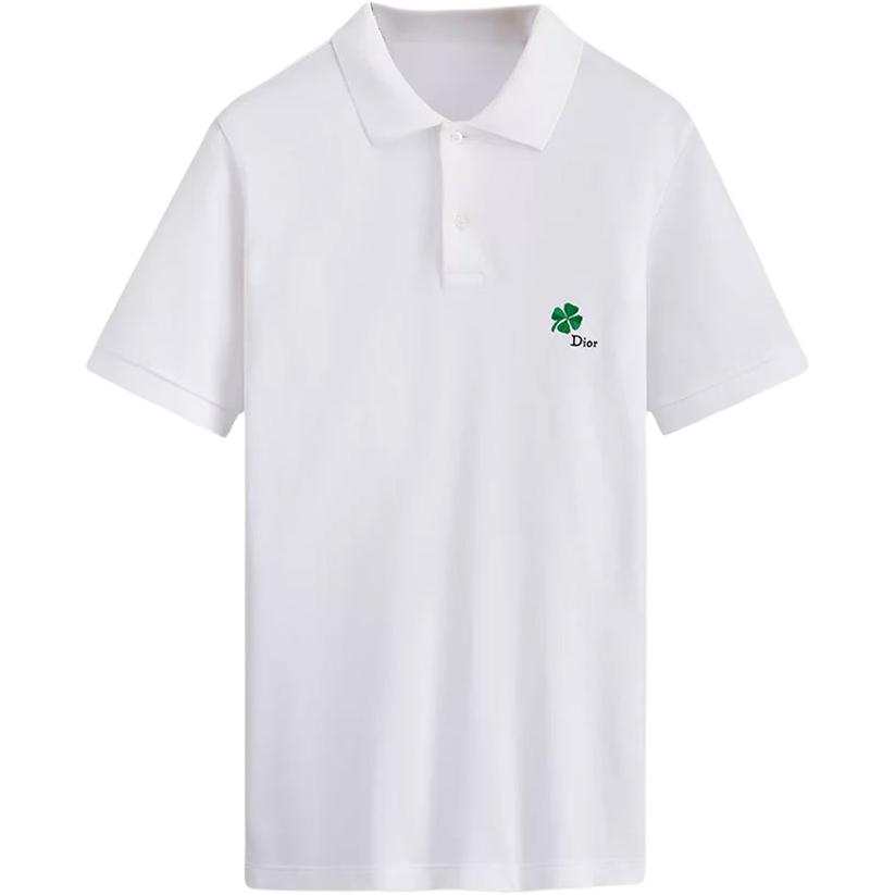 DIOR DIOR Polo Shirts Men's White Polo Collar Moderate