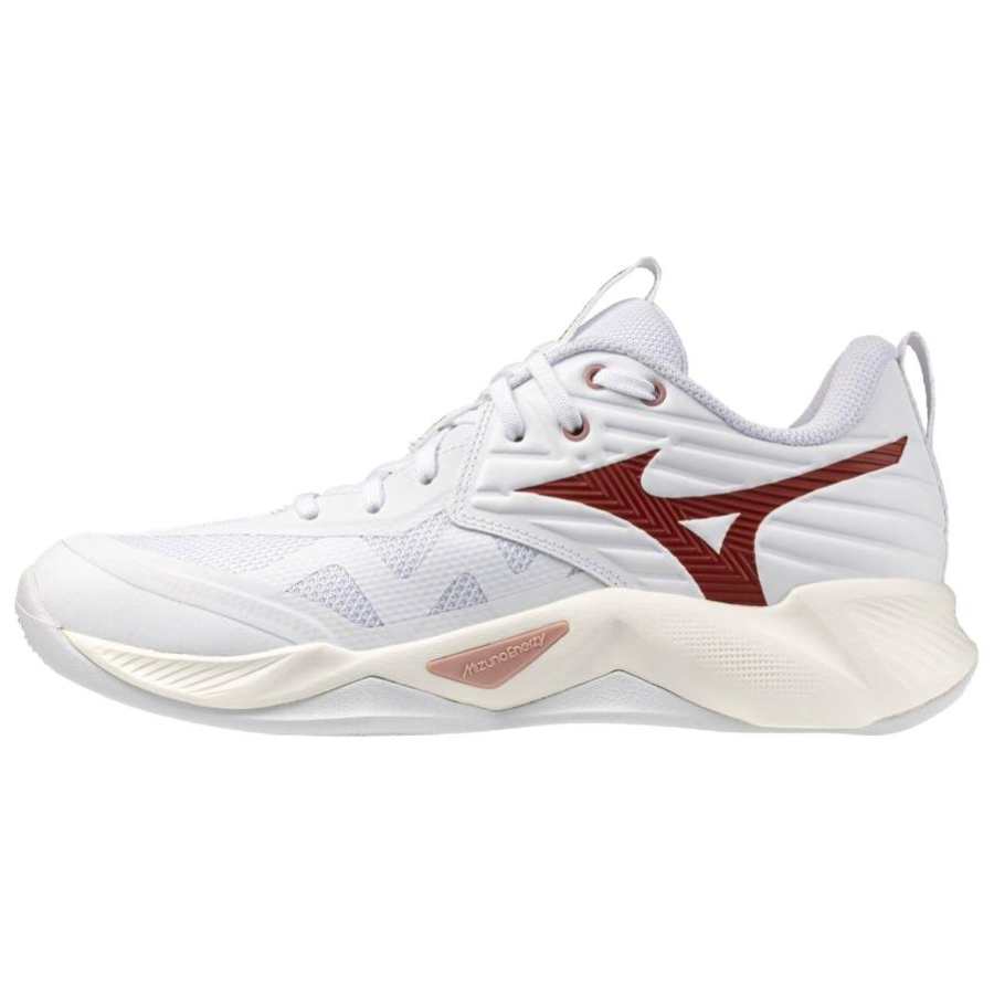 Mizuno WAVE MOMENTUM PRO Support Low top Volleyball Shoes Women's White Red
