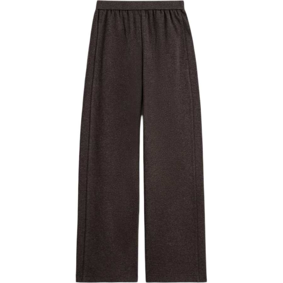 COS Knitted Sweatpants Women's Dark Brown Moderate Wide Leg Pants