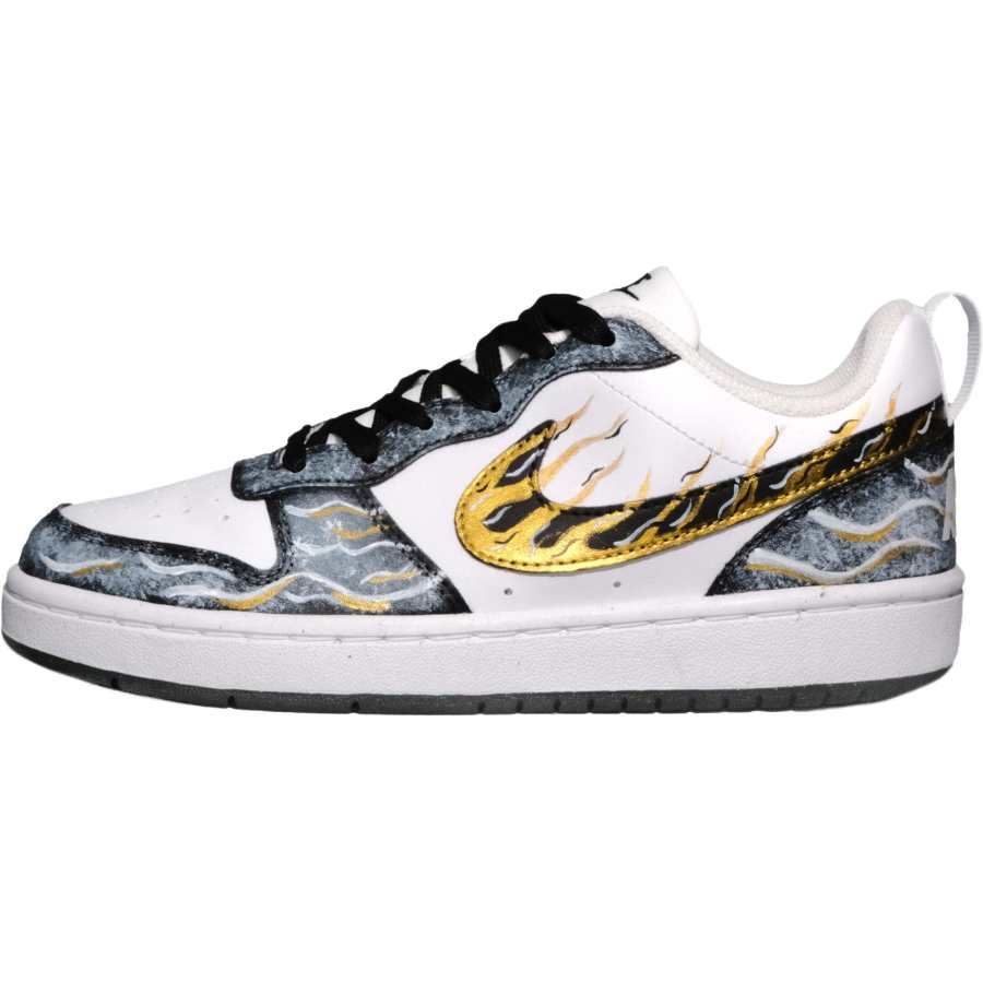 Nike Nike Court Borough Law And Evil Sunwheel Low top Kids' Skateboarding Shoes Black Teenagers