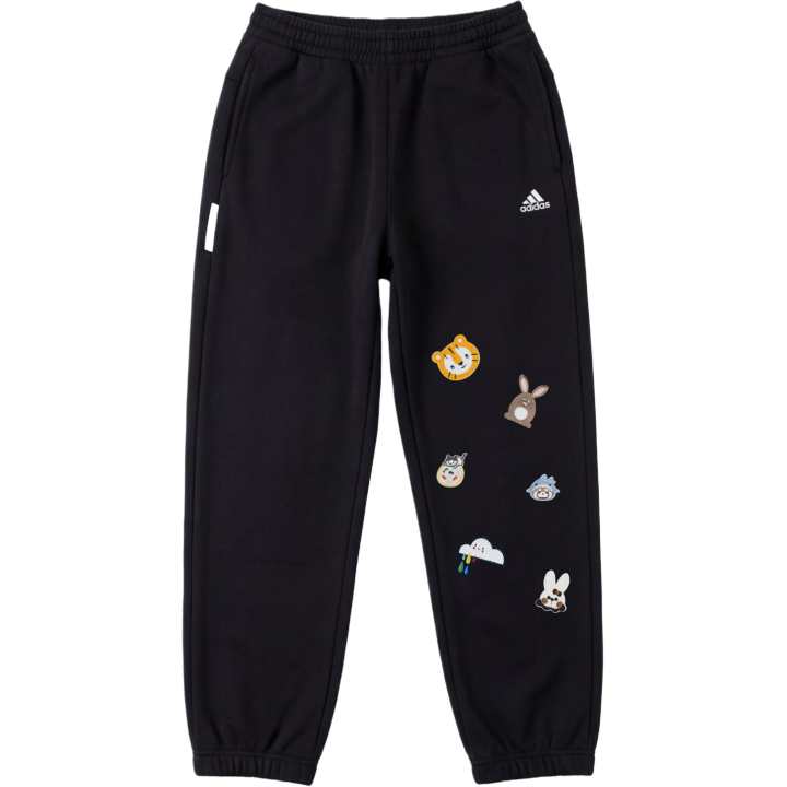 Adidas Adidas Extraordinary Cute Patch Patchwork Fleece Lined Elastic Cuff Breathable Thermal Knitted Sweatpants