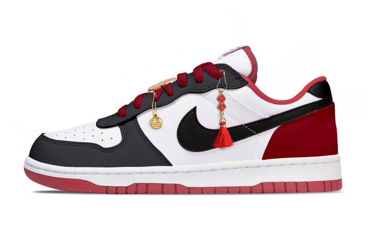 Nike Nike Big Winter Chi Abrasion Resistant Breathable Low top Skateboard Shoes Men's Red Black White