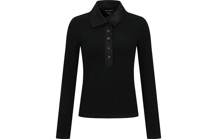 URBAN REVIVO Knitwear Women's Black Lapel Moderate Nipped In Waist