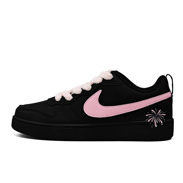 Nike Nike Court Borough 2 Sparkling Galaxy Synthetic Leather Lightweight Cushioning Slip Resistant Low top