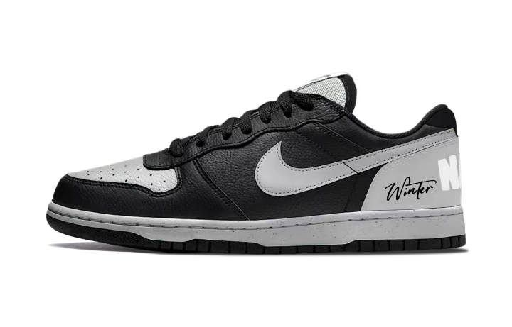 Nike Nike Big Winter Classic And Versatile Low top Skateboard Shoes Men's Black Gray